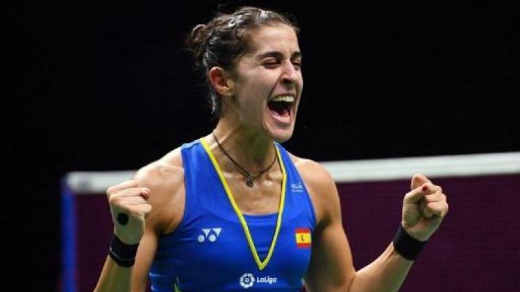 L'Espagnole Carolina Marin, première joueuse triple championne du monde en badminton