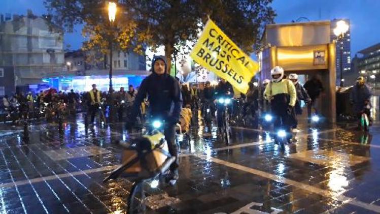La Masse critique de Bruxelles rejointe par des livreurs à vélo mécontents