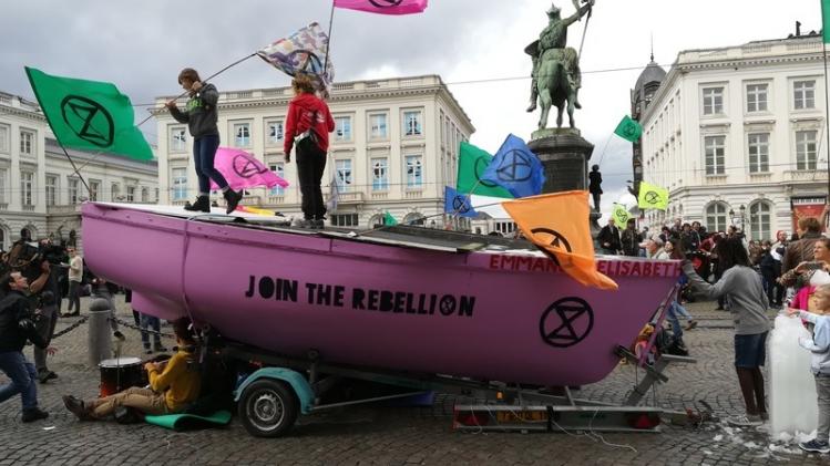 BRUSSELS CLIMATE ACTIVISTS EXTINCTION REBELLION ACTION