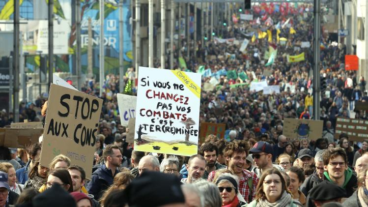 BRUSSELS RISE FOR CLIMATE MARCH SUNDAY