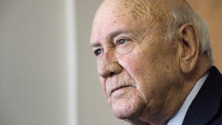 AfSud: mea culpa de l'ex-président de Klerk après avoir "nié" la gravité de l'apartheid