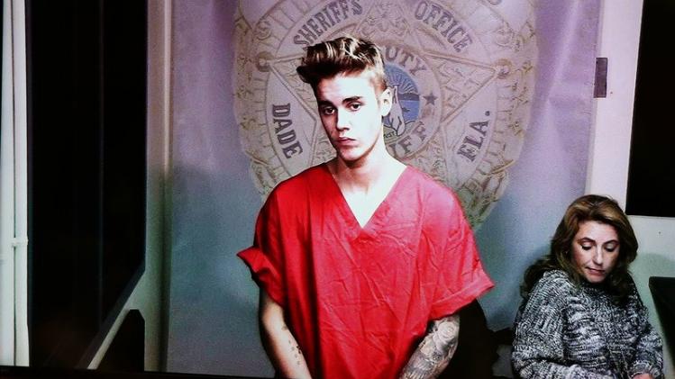 Justin Bieber arrest photo