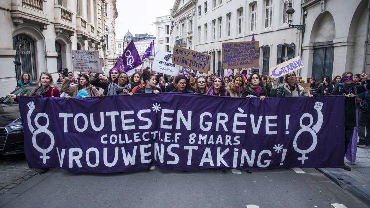 BRUSSELS INTERNATIONAL WOMENS DAY STRIKE