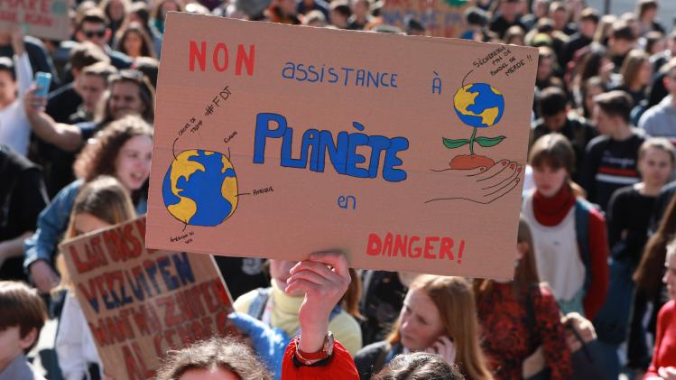 CLIMATE STUDENTS PROTEST ACTION LIEGE