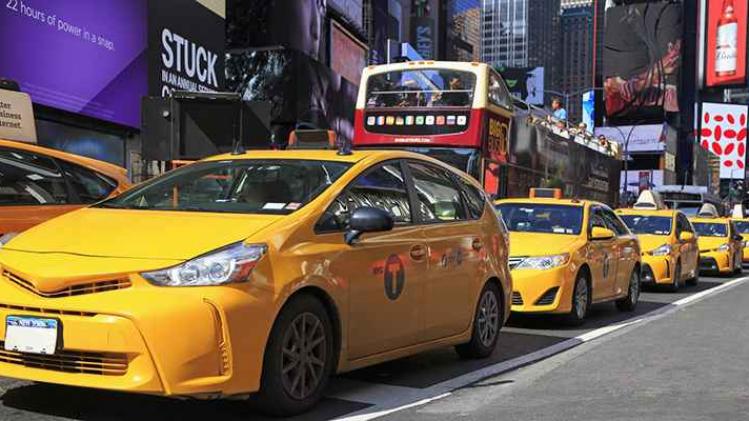 Yellow Taxis in Times Square