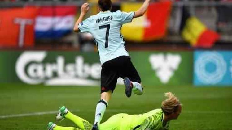 Euro de football féminin 2017 - Elke Van Gorp heureuse d'avoir inscrit le premier but de l'histoire des Flames à l'Euro