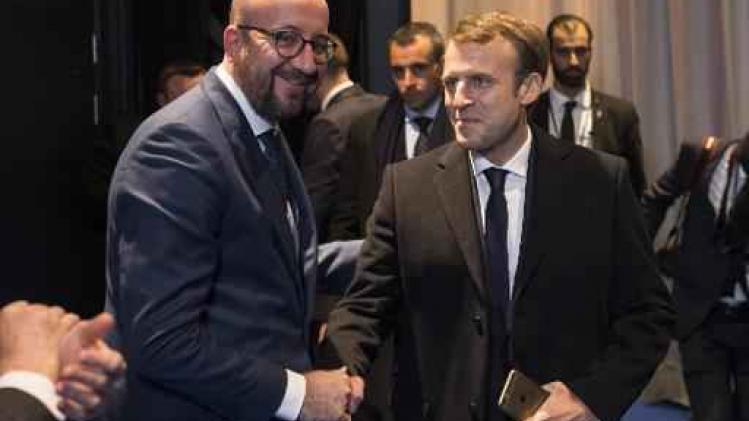 Sommet social de Göteborg - Rencontre bilatérale entre Charles Michel et Emmanuel Macron