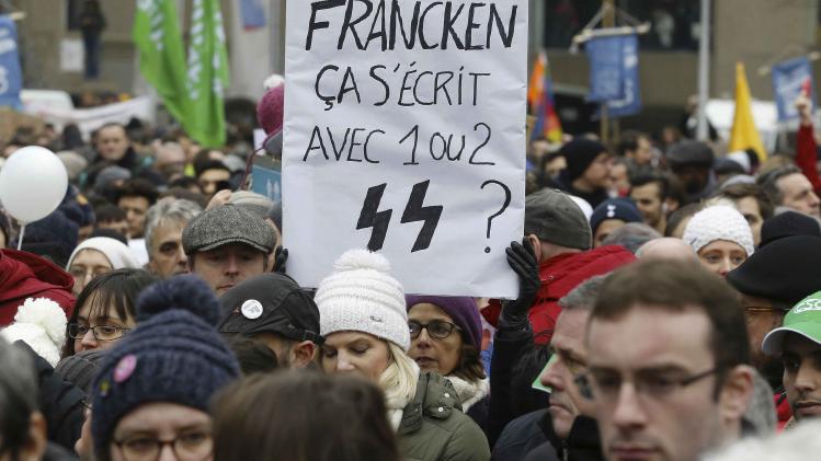BRUSSELS PROTEST AGAINST FRANCKEN