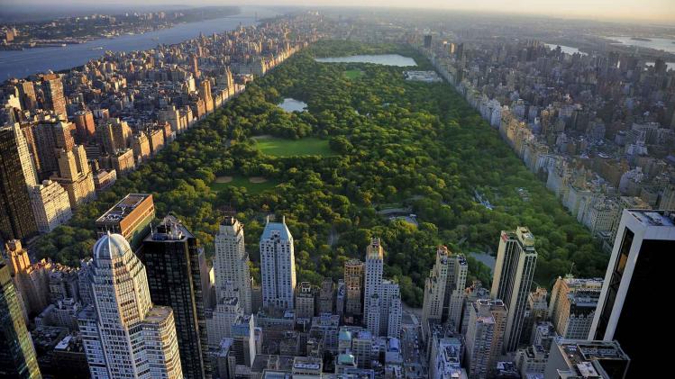 Central Park aerial view, Manhattan, New York