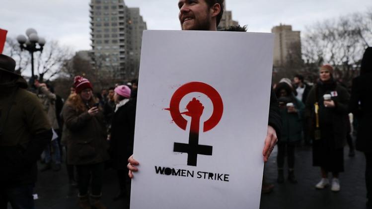 Activists Hold Women's Strike And Rally In NYC For International Women's Day