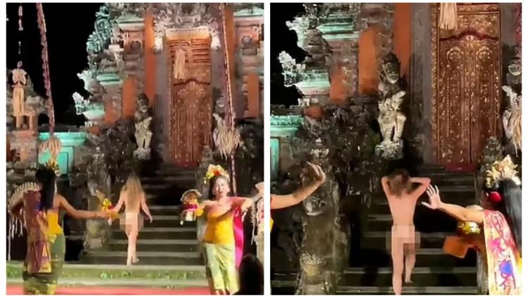 Elle risque la prison après avoir perturbé une cérémonie religieuse complètement nue à Bali (vidéo)