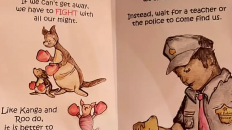 Quand Winnie l’ourson apprend aux enfants à se défendre en cas de tuerie de masse