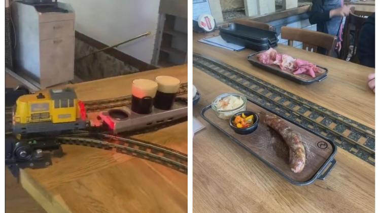 Dans ce resto, les plats et les boissons vont sont servis via un petit train électrique (vidéo)