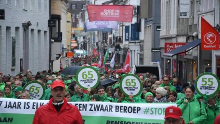6.000 betogers in Kortrijk tegen pensioenplannen
