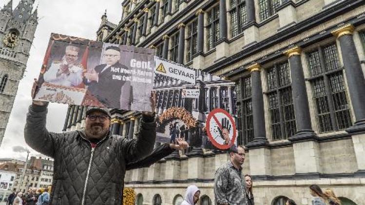 Manifestatie tegen Filip Watteeuw als burgemeester van Gent
