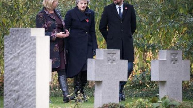 Theresa May en Charles Michel eren eerste en laatste gesneuvelde Britse soldaat