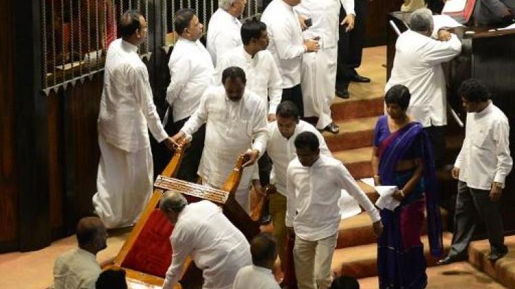 Opnieuw gepeperde toestanden in parlement Sri Lanka