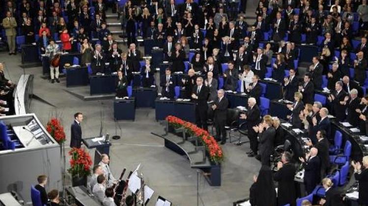 Macron herhaalt in Bundestag zijn pleidooi voor een sterker Europa