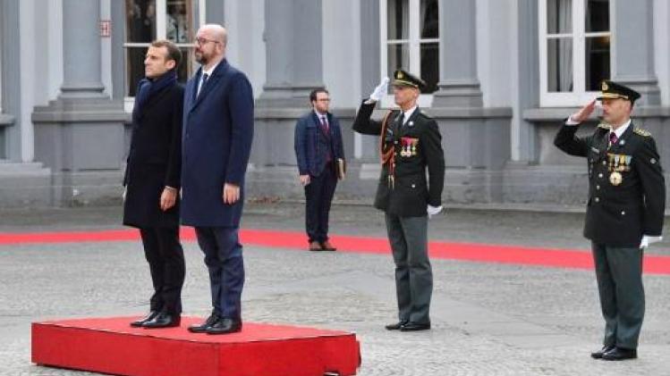 President Macron ontvangen op Egmontpaleis