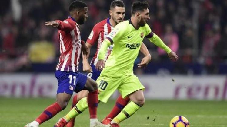 Primera Division - Barcelona vermijdt op de valreep nederlaag tegen Atletico