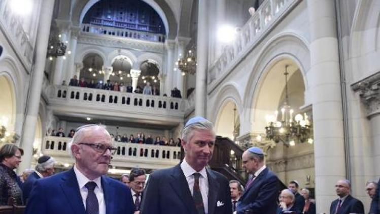 Koning Filip viert 140ste verjaardag van Grote Synagoge van Brussel