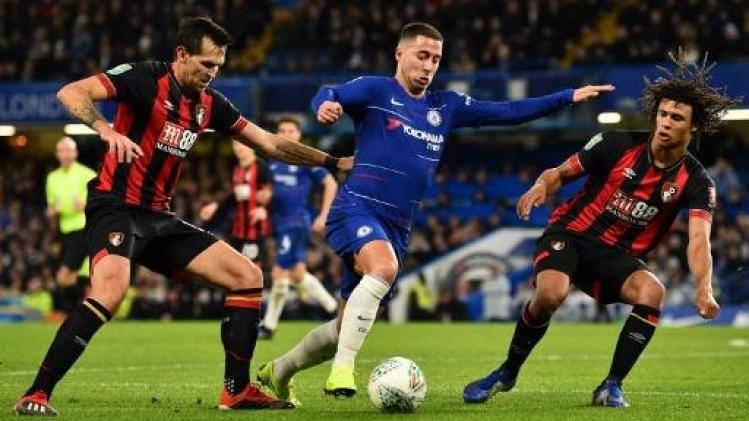 Belgen in het buitenland - Invaller Hazard loodst Chelsea naar halve finales League Cup