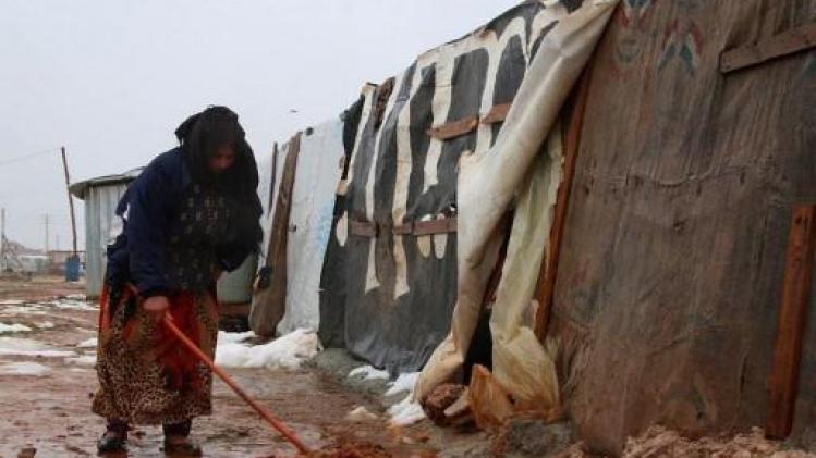 Zware regenval veroorzaakt overstroming in Syrische vluchtelingenkampen