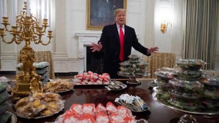 Trump betaalt "fastfood-feestje" op Witte Huis uit eigen zak
