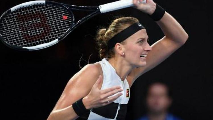 Kvitova verovert ticket voor halve finales Australian Open