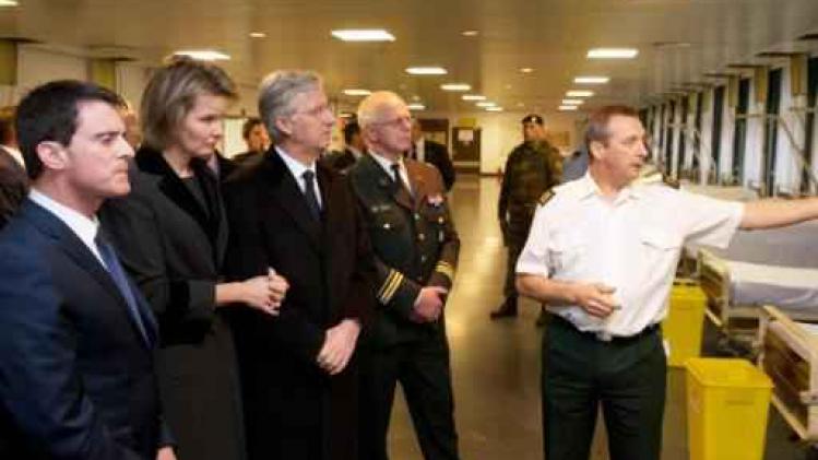 Koningspaar én Valls brengen bezoek aan Militair Hospitaal