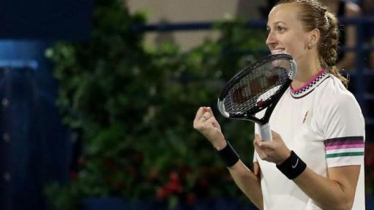 Kvitova plaatst zich als eerste voor finale WTA Dubai