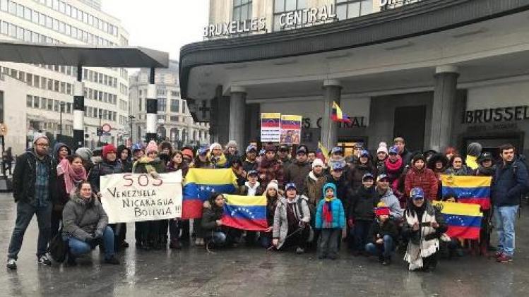 Honderdtal mensen betogen in Brussel tegen regime Maduro in Venezuela