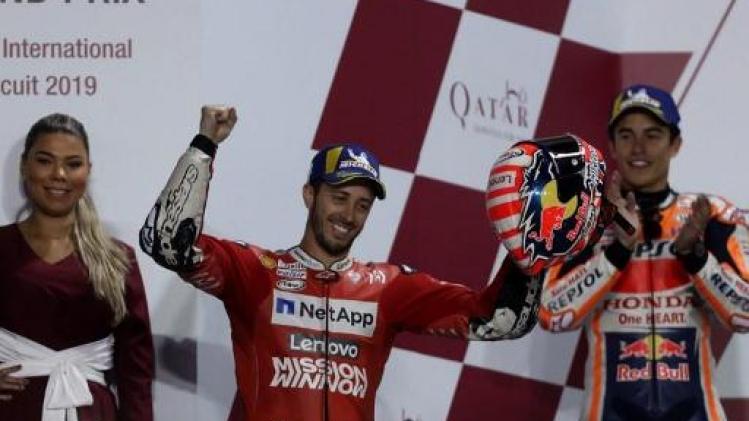 WK snelheid - GP van Qatar - Andrea Dovizioso houdt Marc Marquez van zege in MotoGP