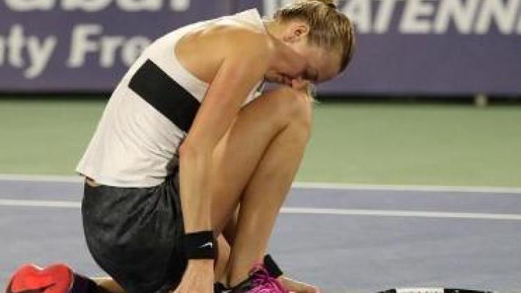 Geen halve finale voor Kvitova in Miami