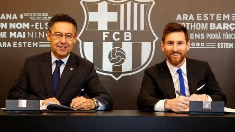 Barçavoorzitter wil Messi binnenkort nieuw contract voorleggen