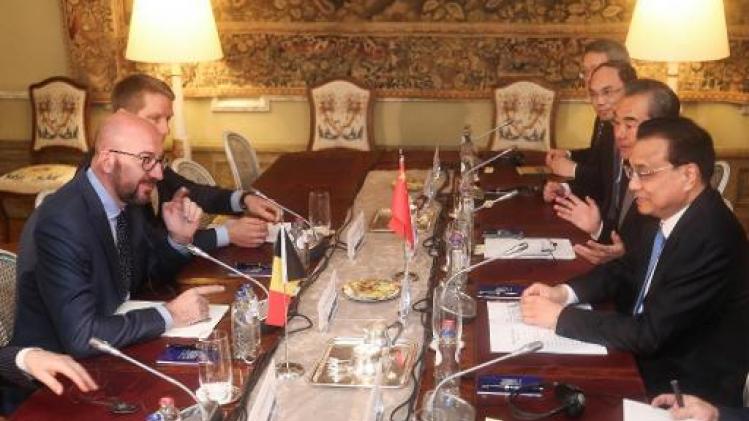 Premier Michel krijgt Chinese ambtgenoot op bezoek