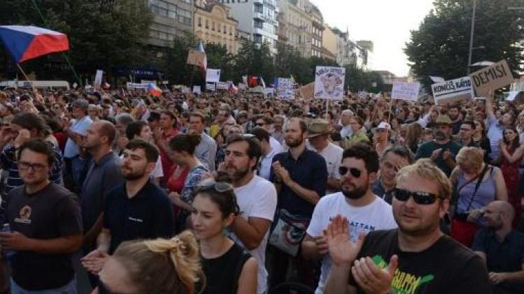 Tienduizenden mensen betoging in Praag tegen Tsjechische premier