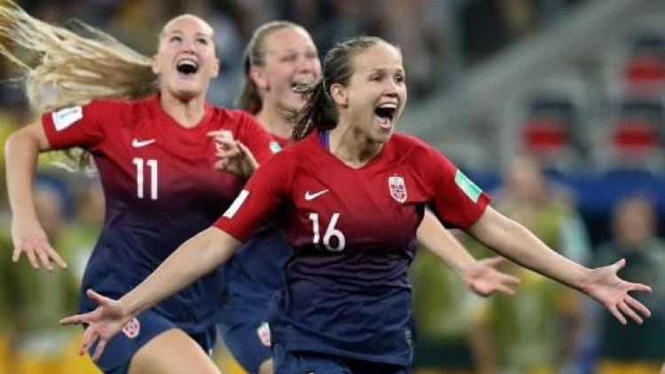 WK vrouwenvoetbal - Noorwegen na strafschoppen naar kwartfinales