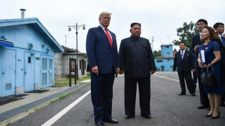 Ontmoeting Trump-Kim - Trump en Kim Jong-un ontmoeten elkaar op de grens tussen beide Korea's