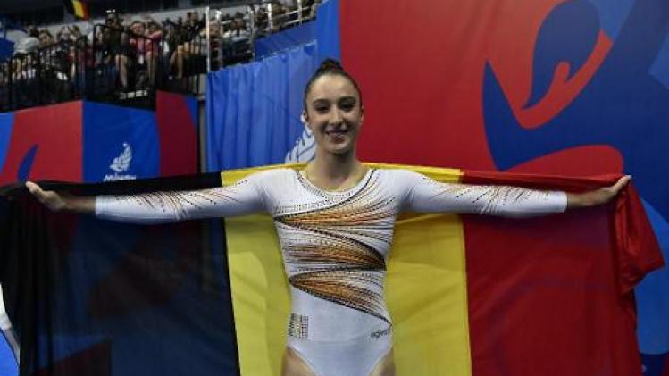 Nina Derwael verovert goud op de balk op Europese Spelen