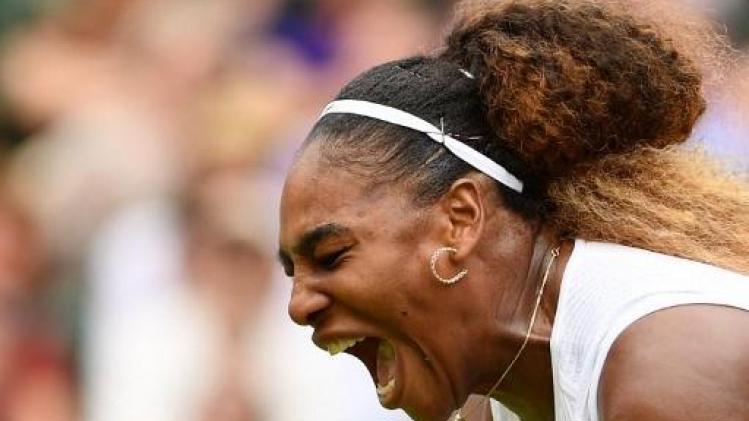 Serena Williams heeft ticket voor halve finales van Wimbledon beet