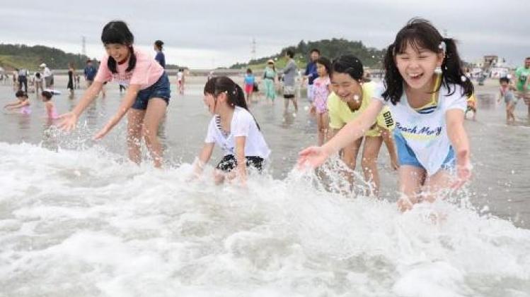 Strand bij Fukushima weer open