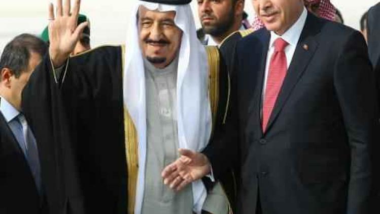 Erdogan rolt de rode loper uit voor zijn Saoedische bondgenoot koning Salman