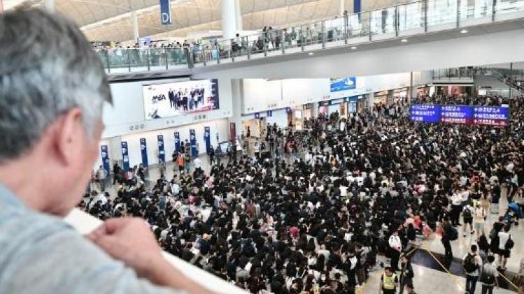 Betogers protesteren op luchthaven Hongkong