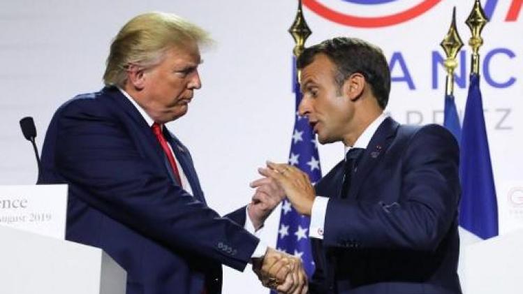 Macron en Trump ontzenuwen geschil over belasting techgiganten