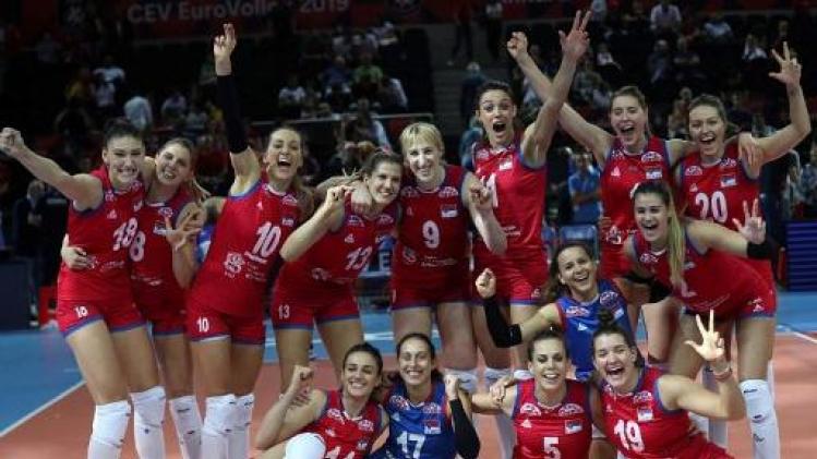 EK volley (v) - Servië verlengt titel na nipte zege tegen Turkije