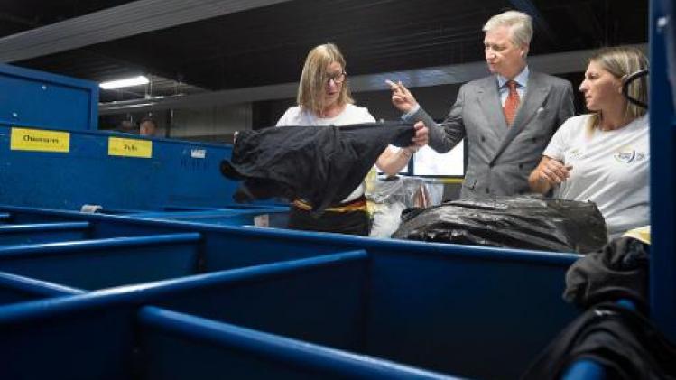 Koning Filip op bezoek in recyclagebedrijf in Herstal