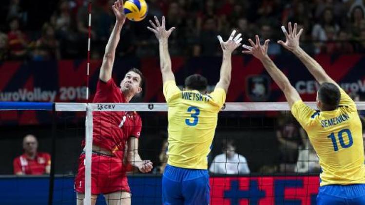 EK volley (m) - Red Dragons stranden in achtste finales na vijfsetter tegen Oekraïne