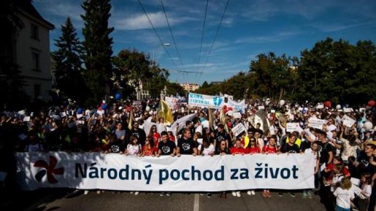 Grote manifestatie tegen abortus in Slovakije