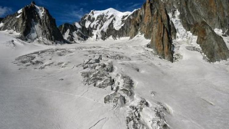Gletsjer van Mont Blanc staat op instorten